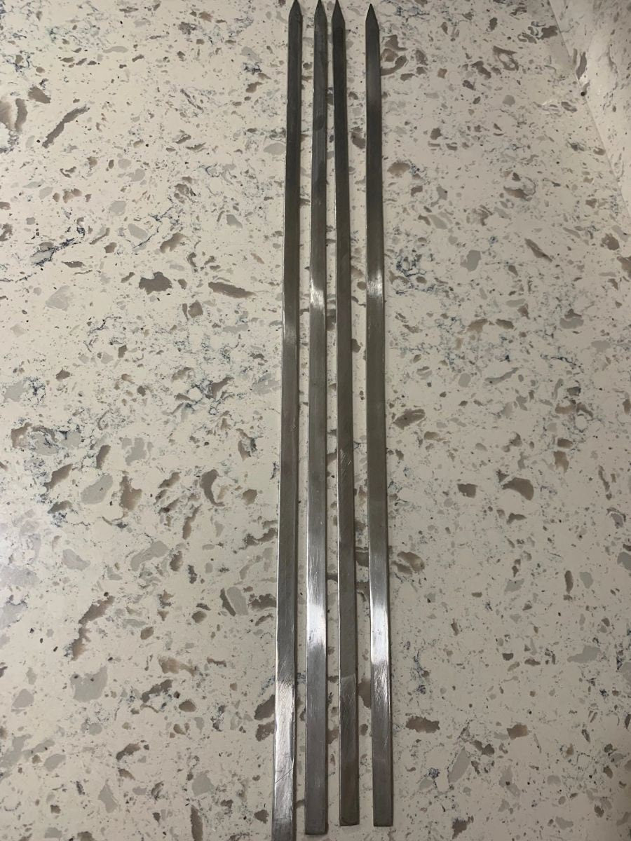 Stainless Steel Skewers 30" 4 pcs
