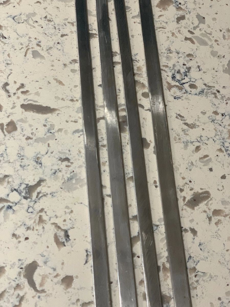 Stainless Steel Skewers 30" 4 pcs