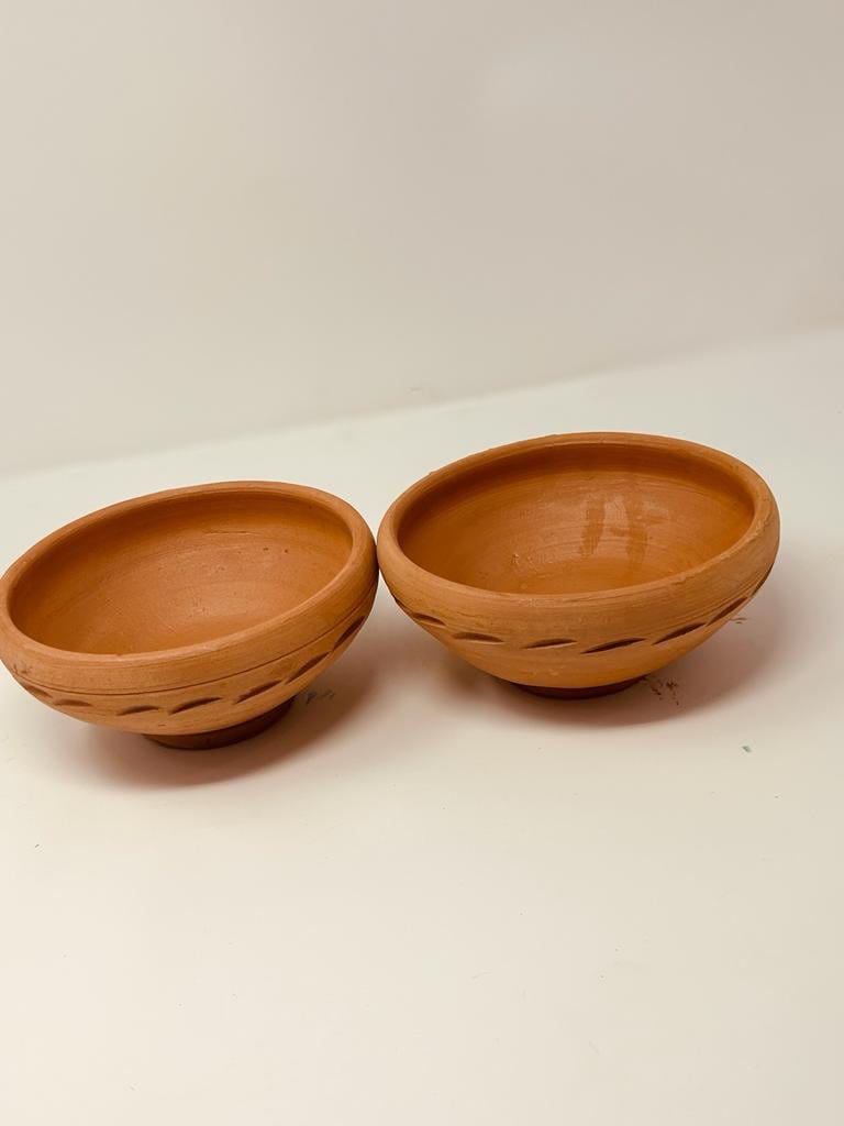 Clay Soup Bowl (UNGLAZED White Clay) 3pcs