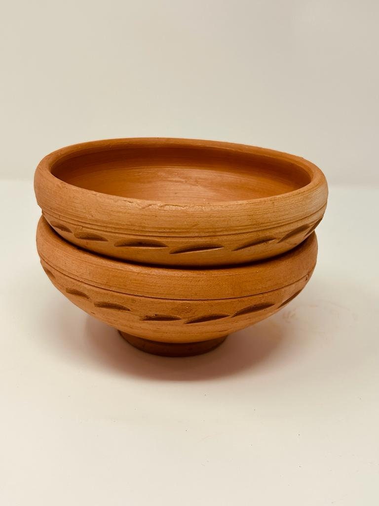 Clay Soup Bowl (UNGLAZED White Clay) 3pcs