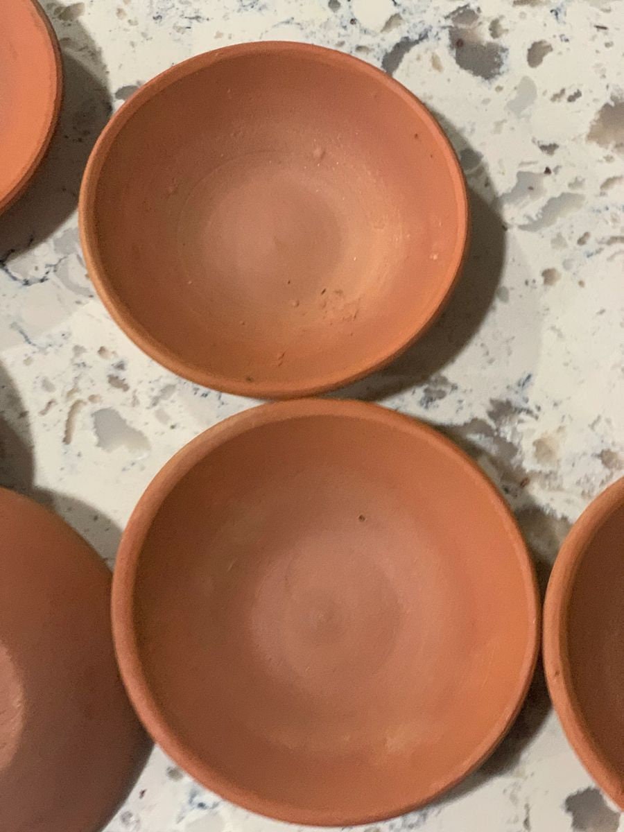 Clay mini Plates 4" (Kheer Thotti) 50 pcs